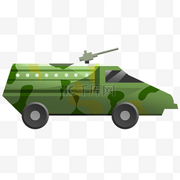 军事绿色图片_卡通军事车辆插画