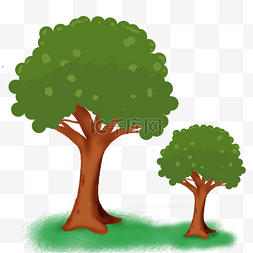 ppt大树素材图片_绿色卡通树树叶绿树环保