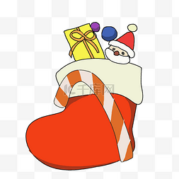 圣诞袜圣诞矢量图图片_圣诞节礼物袜子卡通图