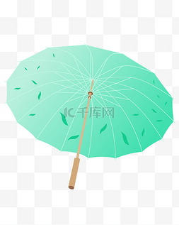 矢量卡通古代雨伞