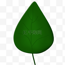 绿色清新图片_手绘绿色植物叶子免抠图