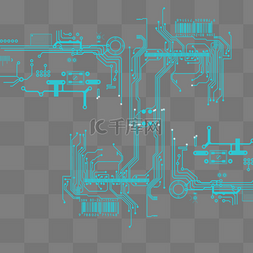电路板图片_蓝色科技矢量电路图元素
