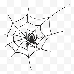卡通手绘蜘蛛网图片_黑色卡通手绘蜘蛛网