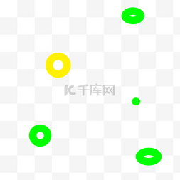 黄色卡通圆圈图片_绿色黄色小圆圈漂浮背景