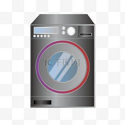 精美入口图片_灰色的洗衣机插画