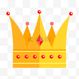 黄色的皇冠装饰插画