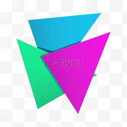形状组合图片_彩色三角形