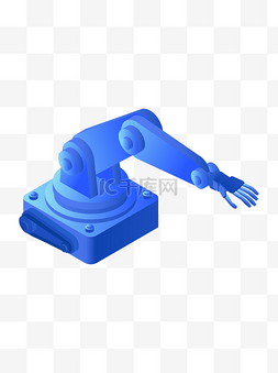手臂科技图片_蓝色科技机械手臂可商用元素