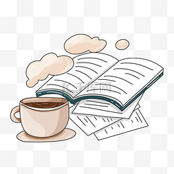 书页图片_书页书本和咖啡