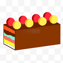 蛋糕扁平化图片_2.5D扁平化蛋糕
