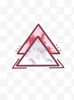 梦幻三角形装饰图案设计元素手账