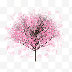 粉色樱桃枝图片_卡通手绘樱桃树枝