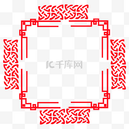 春节红色花边图片_红色花纹花边边框装饰