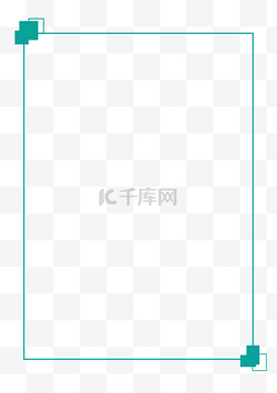 清新几何边框图片_绿色几何边框线条