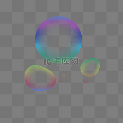 透气泡泡图片_彩色气泡效果元素