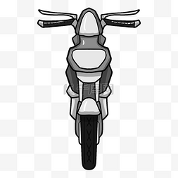 迅速图片_灰色炫酷两轮摩托车插画