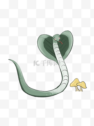 动物卡通元素眼镜蛇