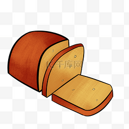 加工食品面包插画手绘