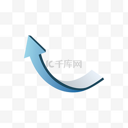 矢量蓝色立体循环箭头PNG图片