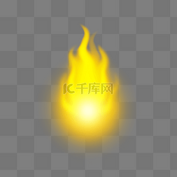 烈火燃烧火焰图片_黄色燃烧的火苗火光元素