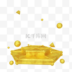 金色创意不规则造型