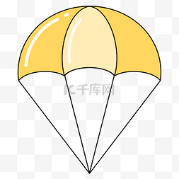 降落伞元素图片_黄色降落伞