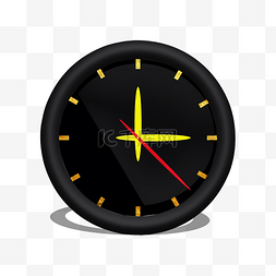时针分针秒针拟人图片_黑色简约风格手表