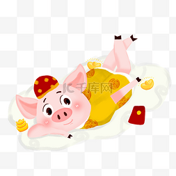 猪年吉祥手绘装饰元素