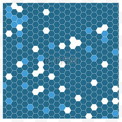 六边形蜂巢背景图片_蓝色科技蜂窝背景矢量图