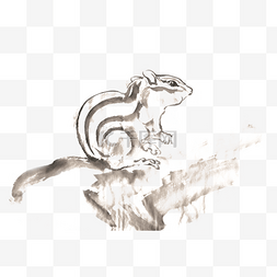 小老鼠手绘图片_可爱的小老鼠水墨画PNG免抠素材