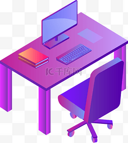 图库矢量图片_矢量手绘渐变颜色桌椅