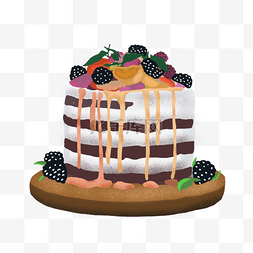 水果蛋糕插画元素