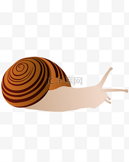 小蜗牛矢量素材图片_矢量手绘卡通蜗牛