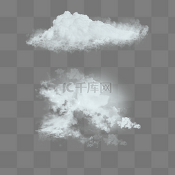白色祥云图案图片_白色天气云朵免抠