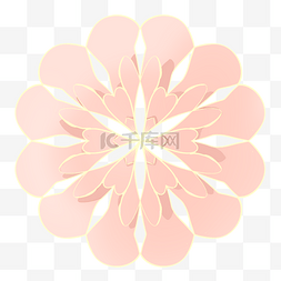 春季女王图片_节日粉色边框立体剪纸花