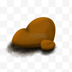 游戏背景元素图片_卡通手绘棕色石头
