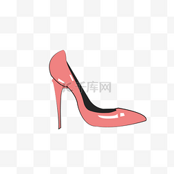 时装鞋女图片_粉色优雅高跟鞋元素
