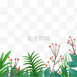 小清新首页设计图片_绿色春季植物春季海报元素png免抠