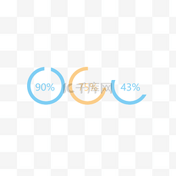圆环圆环图片_彩色百分比数据