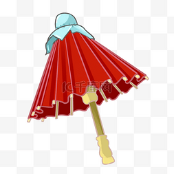 复古中国风黄色图片_复古红色雨伞