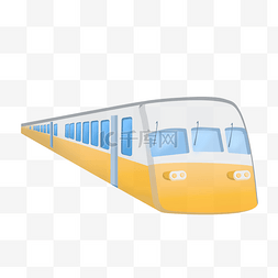 黄色的火车手绘插画