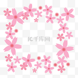 樱花素材图片_粉红色樱花边框