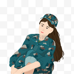 迷彩服的军人图片_穿迷彩服的女孩 