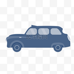 蓝色小汽车卡通图片_蓝色的小汽车手绘设计