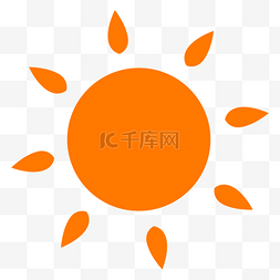 太阳橙色图片_太阳卡通简笔画橙色
