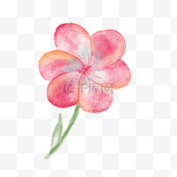 矢量粉色花朵图片_卡通手绘六瓣花矢量素材