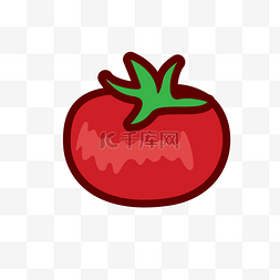 矢量手绘蔬菜水果图片_番茄矢量