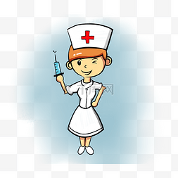 医疗小护士打针治病白衣天使免抠