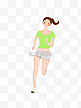 跑步运动的女孩人物设计