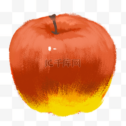 熟透图片_红色手绘苹果食物